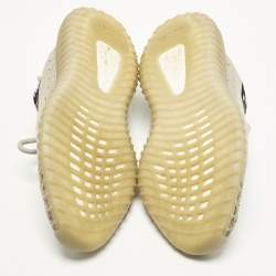 Pre Owned Yeezy x Adidas Boost 350 V2 Slate Core Size 38 2/3 Beige Knit Fabric Lace Up Sneakers