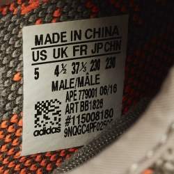 Pre Owned Yeezy x Adidas Boost 350 V2 Beluga Size 37 1/3 Grey/Orange Knit Fabric Lace Up Sneakers