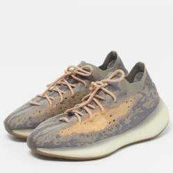 Pre Owned Yeezy x Adidas Boost 380 Mist Size 45 1/3 Multicolor Knit Fabric Lace Up Sneakers