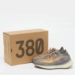 Pre Owned Yeezy x Adidas Boost 380 Mist Size 45 1/3 Multicolor Knit Fabric Lace Up Sneakers