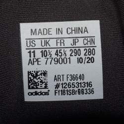 مملوكة مسبقًا حذاء رياضي ييزي x أديداس بوست 500 شبك وأسود سولي - جلد لاسابي قياس 45 1/3