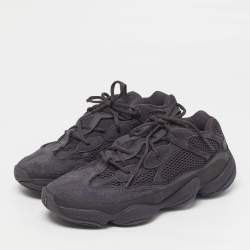 مملوكة مسبقًا حذاء رياضي ييزي x أديداس بوست 500 شبك وأسود سولي - جلد لاسابي قياس 45 1/3