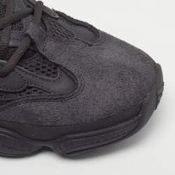 مملوكة مسبقًا حذاء رياضي ييزي x أديداس بوست 500 شبك وأسود سولي - جلد لاسابي قياس 45 1/3