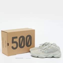 Pre Owned حذاء رياضي ييزي x أديداس بوست 500 سولت شبك وألياف النعناع الأخضر الفاتح مقاس 45 1/3