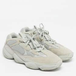 Pre Owned حذاء رياضي ييزي x أديداس بوست 500 سولت شبك وألياف النعناع الأخضر الفاتح مقاس 45 1/3