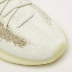 Pre Owned Yeezy x Adidas Boost 380 Calcite Glow Size 45 1/3 White Knit Fabric Low Top Sneakers