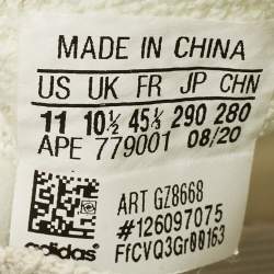 Pre Owned Yeezy x Adidas Boost 380 Calcite Glow Size 45 1/3 White Knit Fabric Low Top Sneakers