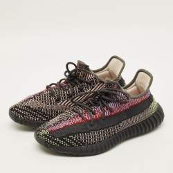 Pre Owned Yeezy x Adidas Boost 350 V2 Yecheil Size 45 1/3 Multicolor Knit Fabric Low Top Sneakers