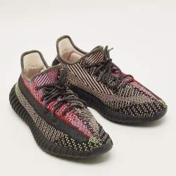 Pre Owned Yeezy x Adidas Boost 350 V2 Yecheil Size 45 1/3 Multicolor Knit Fabric Low Top Sneakers