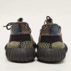 Pre Owned Yeezy x Adidas Boost 350 V2 Yecheil Size 45 1/3 Multicolor Knit Fabric Low Top Sneakers