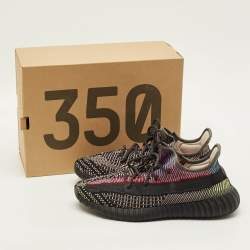 Pre Owned Yeezy x Adidas Boost 350 V2 Yecheil Size 45 1/3 Multicolor Knit Fabric Low Top Sneakers