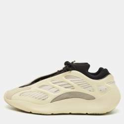 Pre Owned Yeezy x Adidas 700 V3 Azael Size 46 2/3 Cream Rubber and Mesh Low Top Sneakers 