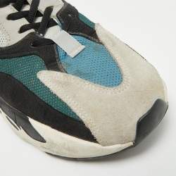 Pre Owned حذاء رياضي ييزي x أديداس بوست 700 شبك وسويدي متعدد الألوان وييف رنر مقاس 44 2/3