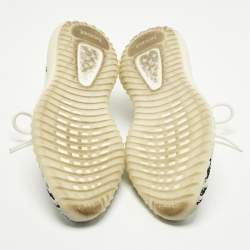 Pre Owned Yeezy x Adidas Boost 350 V2 Zebra Size 43.5 White/Black Knit Fabric Low Top Sneakers