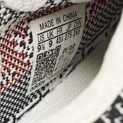 Pre Owned Yeezy x Adidas Boost 350 V2 Zebra Size 43.5 White/Black Knit Fabric Low Top Sneakers