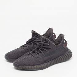 مملوكة مسبقًا حذاء رياضي ييزي × أديداس بوست 350 V2 أسود غير عاكس مقاس 36 قماش محبوك أسود وأربطة