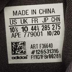 Pre Owned Yeezy x Adidas 500 Utility Black Size 44 2/3 Black Mesh and Suede Low Top Sneakers