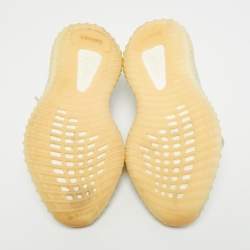 Pre Owned Yeezy x Adidas Boost 350 V2 Size 38 Grey Knit Fabric Lundmark Non-Reflective Lace Up Sneakers