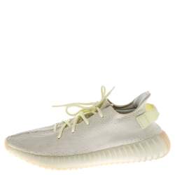 Pre Owned حذاء رياضي ييزي x اديداس بوست 350 V2 تريكو قطن أصفر مقاس 45