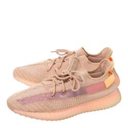 مملوكة مسبقًا Yeezy x Adidas Clay Cotton Knit And Mesh Boost 350 V2 Sneakers Size 48