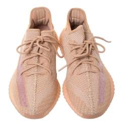 مملوكة مسبقًا Yeezy x Adidas Clay Cotton Knit And Mesh Boost 350 V2 Sneakers Size 48