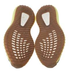 Pre Owned Yeezy x Adidas Semi Frozen Yellow Cotton Knit Boost 350 V2 Sneakers Size 42