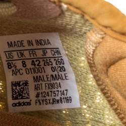 Pre Owned Yeezy x Adidas Yellow Cotton Knit Boost 350 V2 Marsh Sneakers Size 42