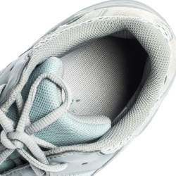 Pre Owned Yeezy x Adidas Grey Cotton Knit And Suede Boost 700 V2 Sneakers Size 45.5