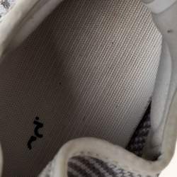 Pre Owned Yeezy x Adidas Grey/White Cotton Knit Boost 350 V2 Static Non-Reflective Sneakers Size US 7, UK 6.5, FR 40