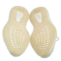 Pre Owned Yeezy x Adidas Blue/White Cotton Knit Boost 350 V2 'Cloud White' Sneakers Size 41.5