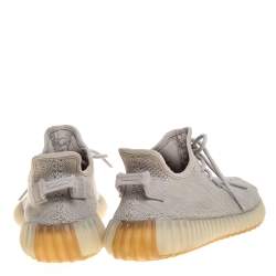 Pre Owned Yeezy x Adidas Sesame Cotton Knit Boost 350 V2 Sneakers Size 41