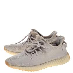 Pre Owned Yeezy x Adidas Sesame Cotton Knit Boost 350 V2 Sneakers Size 41