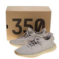 Pre Owned Yeezy x Adidas Sesame Cotton Knit Boost 350 V2 Sneakers Size 41