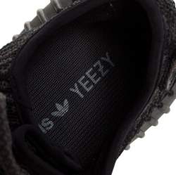 Pre Owned Yeezy x Adidas Black Cotton Knit Pirate Black Boost 350 Sneakers Size 40.5