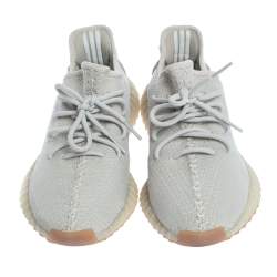 Pre Owned Yeezy x Adidas Sesame Cotton Knit Boost 350 V2 Sneakers Size 42