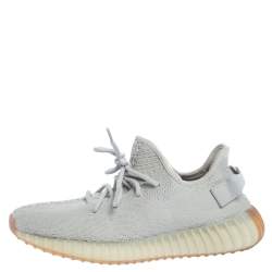 Pre Owned Yeezy x Adidas Sesame Cotton Knit Boost 350 V2 Sneakers Size 42