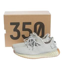 Pre Owned Yeezy x Adidas Sesame Cotton Knit Boost 350 V2 Sneakers Size 42