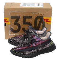 Pre Owned Yeezy x Adidas Multicolor Yecheil Cotton Knit Boost 350 V2 Sneakers Size 40.5