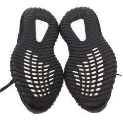 Pre Owned Yeezy x Adidas Black Cotton Knit Boost 350 V2 Static Non Reflective Sneakers Size 42.5