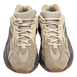 Pre Owned Yeezy x Adidas Grey Nubuck and Leather Boost 700 V2 Tephra Sneakers Size 39 1/3