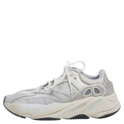 Pre Owned Yeezy x Adidas White Leather, Suede And Mesh Boost 700 Analog Sneakers Size 42