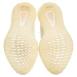 Pre Owned Yeezy x Adidas White Cotton Knit Boost 350 V2 Sneakers Size 45 1/3