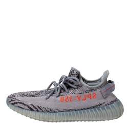 Pre Owned Yeezy x Adidas Grey Cotton Knit Boost 350 V2 Beluga 2.0 Sneakers Size 43 1/3