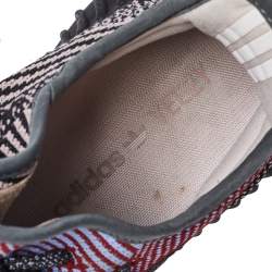 Pre Owned حذاء رياضي ييزي وأديداس (غير عاكس) بوست 350 في2 يشيل قماش تريكو متعدد الألوان مقاس 40