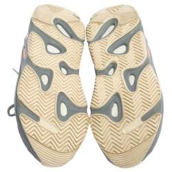 Pre Owned Yeezy x Adidas Boost Grey/Blue Mesh And Suede Leather Boost 700 V2 Vanta Sneakers Size 46.5