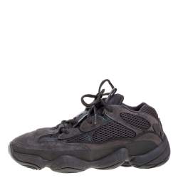 مملوكة مسبقًا Yeezy x Adidas Utility Black Suede and Mesh Boost 500 Sneakers Size 39 1/3