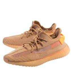 Pre Owned Adidas Yeezy Boost 350 V2 Cotton Knit Clay Sneakers Size 42 2/3