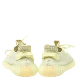 مملوكة مسبقًا Adidas Yeezy Boost 350 V2 Cotton Knit Ice Yellow Sneakers Size 42 2/3