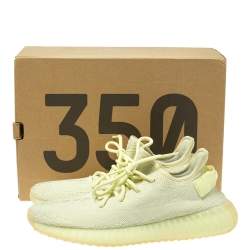 مملوكة مسبقًا Adidas Yeezy Boost 350 V2 Cotton Knit Ice Yellow Sneakers Size 42 2/3