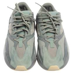 مملوكة مسبقًا حذاء رياضي ييزي  x أديداس "ميكس ميديا بوست 700 انيرتيا" جلد و سويدي و شبك أزرق و رصاصي مقاس 43 1/3